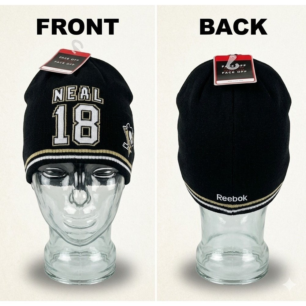 Reebok Pittsburgh Penguins James Neal 18 NHL Beanie Hat Black OSFA NWT